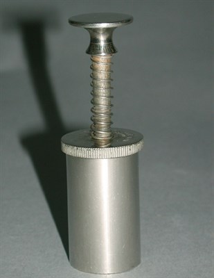 Lot 288 - A Douglas chromed metal sand tee mould, 3".