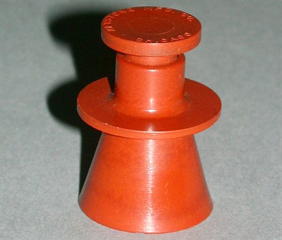 Lot 289 - A Keystone red bakelite sand tee mould, 1 1/2".