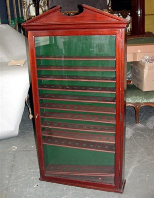 Lot 303 - A mahogany golf ball hanging display cabinet...
