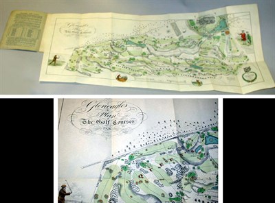 Lot 313 - A rare coloured map of Gleneagles, in a card...