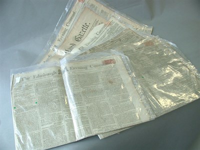Lot 316 - Five editions of The Edinburgh Evening Courant,...