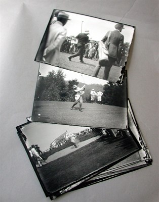 Lot 321 - A collection of sixteen photographic glass...