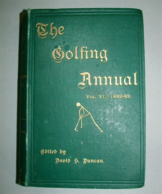 Lot 345 - DUNCAN D. S.: The Golfing Annual, vol. VI,...