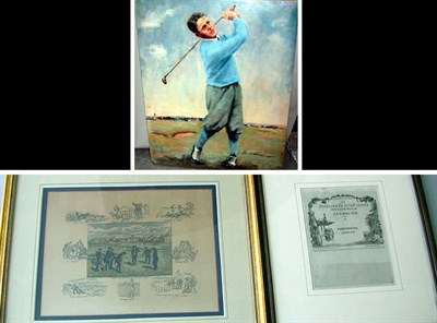 Lot 400 - A coloured print on canvas after SIMMERS:...