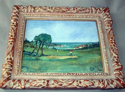 Lot 402 - JAMES KAY: A Mediterranean golf course view, c....