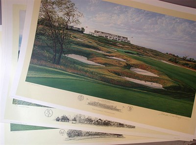 Lot 403 - A collection of eight coloured prints by LINDA...