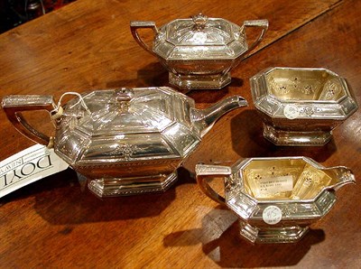 Lot 415 - Sterling Silver Four-Piece Tea and Coffee...