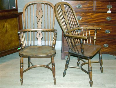 Lot 353 - Set of Eight Provincial Georgian Style Elm...