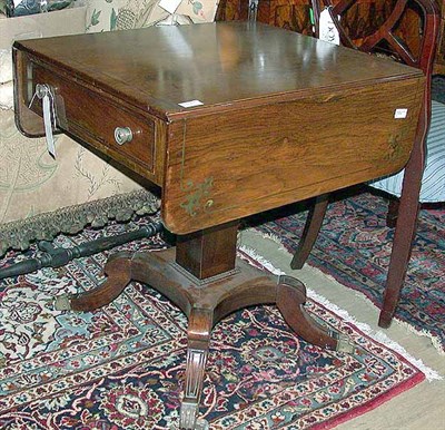 Lot 475 - Regency Style Brass Inlaid Mahogany Pembroke...