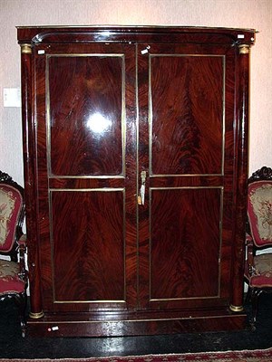 Lot 156 - Empire Style Bronze Mounted Mahogany Armoire