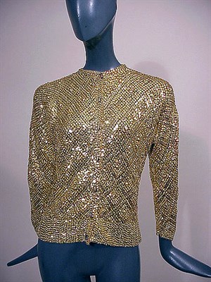 Lot 122 - Laura Aponte Sequined Sweater Italian, 1960s...