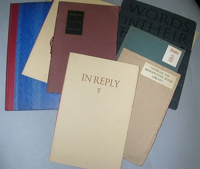 Lot 69 - [BOOKS ABOUT BOOKS] Approximately 40 vols....