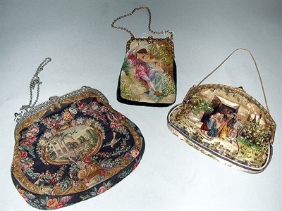 Lot 334 - Three Fine Evening Bags 1920s The first...