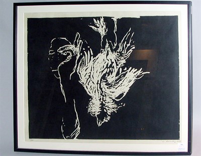 Lot 351 - Susan Rothenberg DEAD ROOSTER #4 Woodcut, 1993,...