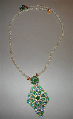 Lot 482 - Pate de Verre Mughal Style Necklace French,...