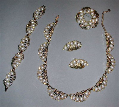 Lot 438 - Marboux Parure 1950s Comprising a necklace,...