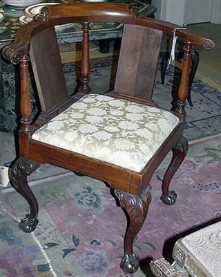 Lot 324 - George III Style Mahogany Corner Chair