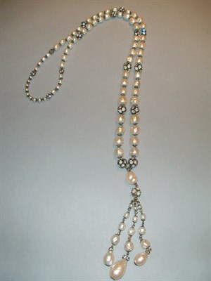 Lot 448 - Baroque Pearl Sautoir 1950s Opera length, the...
