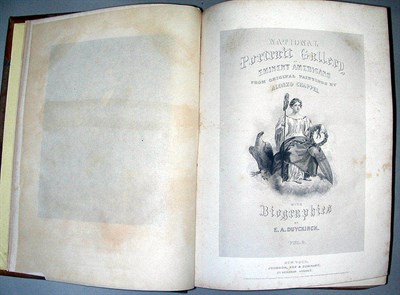 Lot 20 - DUYCKINCK, EVERT A. National Portrait Gallery...