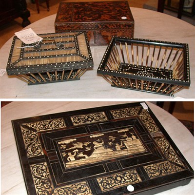 Lot 150 - Group of Three Anglo-Indian Quill Items...