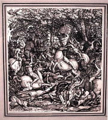 Lot 247 - Hieronymus Hopfer THE BATTLE OF NAKED MEN...
