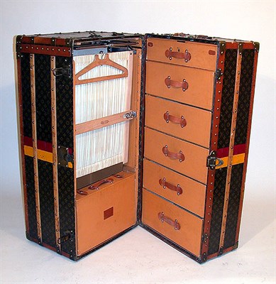 Lot 542 - Louis Vuitton Wardrobe Trunk French, 1930s...