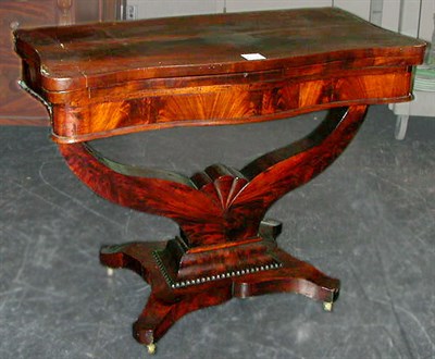 Lot 137 - Classical Mahogany Fold-Over Card Table Mid...