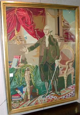 Lot 397 - Wool Needlework Picture of George Washington...