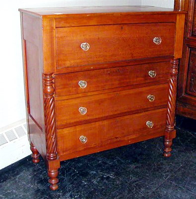 Lot 121 - Late Federal Cherry Chest of Drawers The...