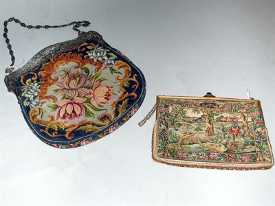 Lot 331 - Two Petit Point Evening Bags Austrian, early...