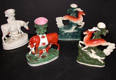 Lot 108 - Group of Four Staffordshire Pottery...