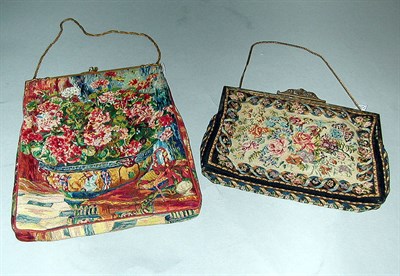 Lot 332 - Two Petit Point Evening Bags Austrian, 1930s...