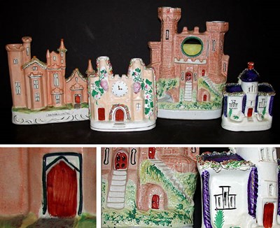 Lot 242 - Group of Four Staffordshire Pottery Articles...