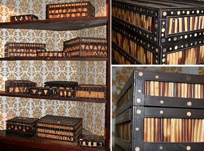 Lot 316 - Group of Anglo-Indian Quill Boxes...
