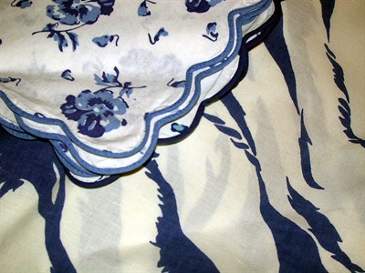 Lot 505 - Two Porthault Round Tablecloths French, 1960s...