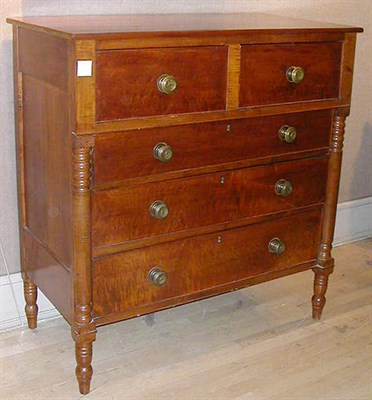 Lot 444 - Late Federal Maple Chest of Drawers The...