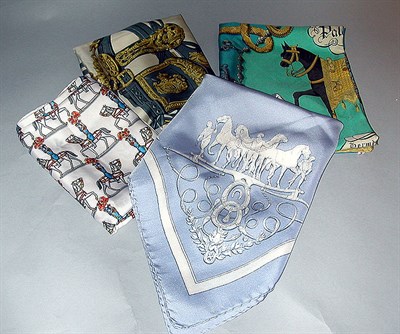 Lot 263 - Group of Four Hermes Scarves 1960/70s...