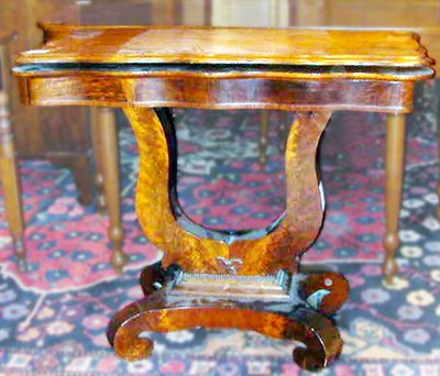 Lot 582 - Classical Mahogany Fold-Over Card Table