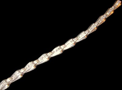 Lot 375 - Lady's Diamond Bracelet Platinum, designed as...