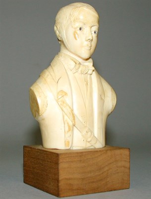 Lot 153 - Carved Ivory Bust of a Man Probably Chinese,...