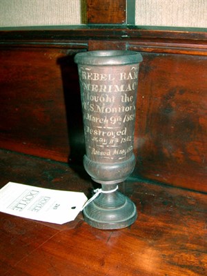 Lot 283 - U.S.S. MERRIMACK/C.S.S. VIRGINIA. Turned wood...
