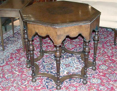 Lot 564 - William and Mary Style Burl-Wood Center Table