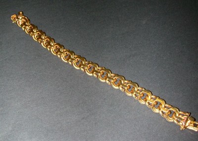 Lot 267 - Gold Bracelet 14 kt. yellow gold, the one-half...