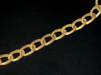 Lot 372 - Gold Flexible Bracelet 18 kt. yellow gold,...