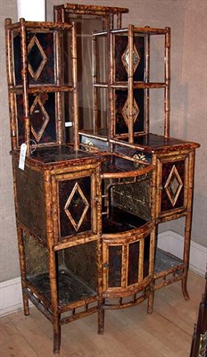 Lot 219 - Victorian Bamboo and Lacquered Cabinet