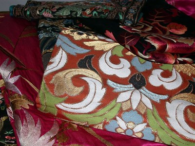Lot 494 - Miscellaneous Group of Embroidered Asian...
