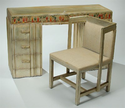 Lot 97 - Silvered Wood Dressing Table and Chair...