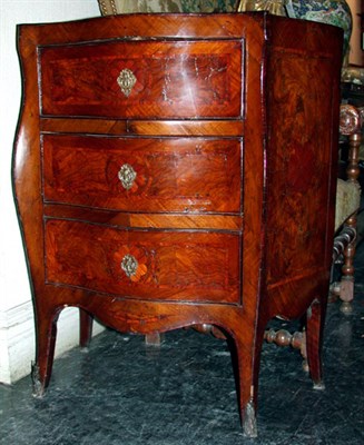 Lot 300 - Italian Rococo Inlaid Walnut Commodino Mid...
