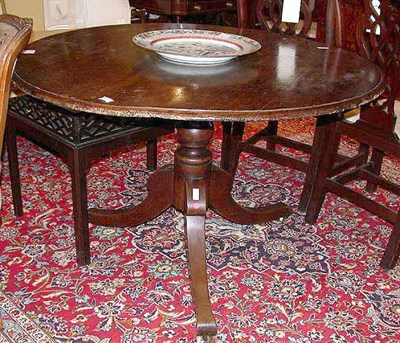 Lot 491 - Georgian Mahogany Tilt-Top Table