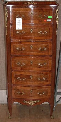 Lot 168 - Louis XV Style Inlaid Mahogany Semainier The...